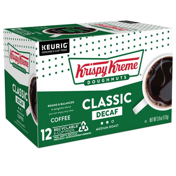Krispy Kreme Doughnuts Coffee DECAF K-Cup Pods