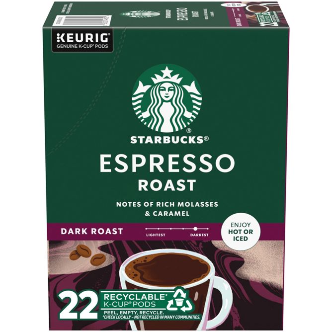 Starbucks Coffee Espresso Roast K-Cup Pods