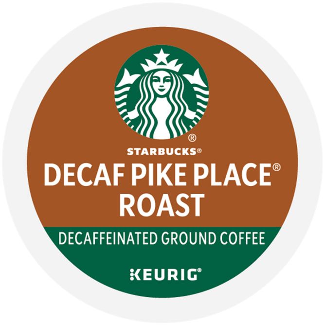 Starbucks Coffee Pike Place Roast-Decaf K-Cup Pods
