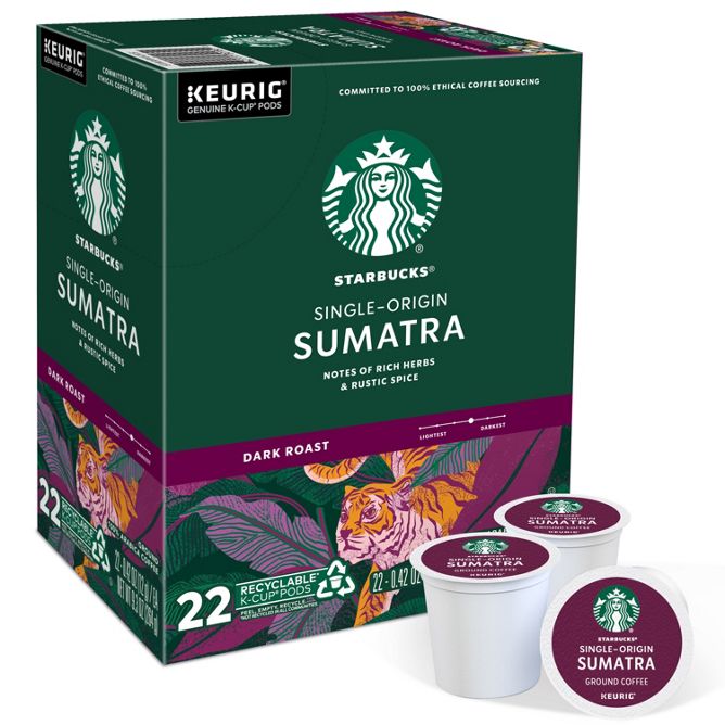 Starbucks Coffee Sumatra Coffee K-Cup Pods