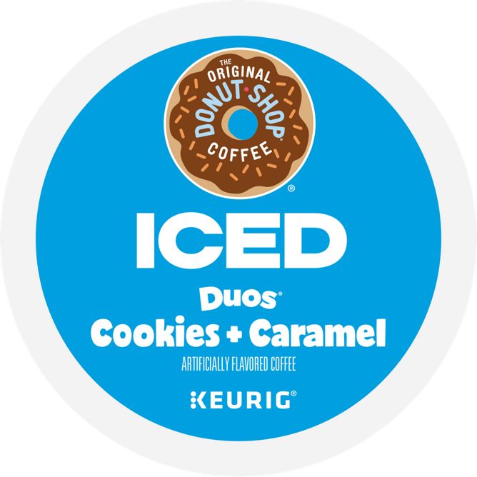 The Original Donut Shop Coffee Iced Duos Cookies + Caramel K-Cup Pods
