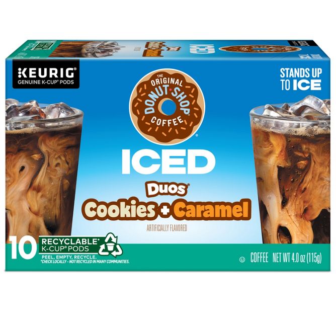 The Original Donut Shop Coffee Iced Duos Cookies + Caramel K-Cup Pods
