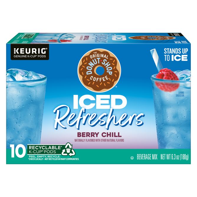 The Original Donut Shop Coffee Iced Refreshers Berry Chill K-Cup Pods