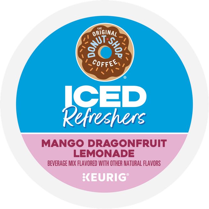 The Original Donut Shop Coffee Iced Refreshers Mango Dragonfruit Lemonade K-Cup Pods