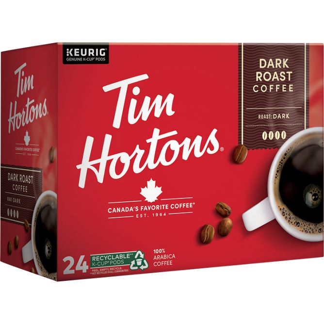 Tim Hortons Coffee Dark Roast K-Cup Pods
