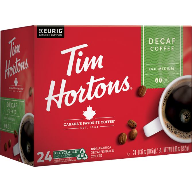 Tim Hortons Coffee Decaf Coffee K-Cup Pods