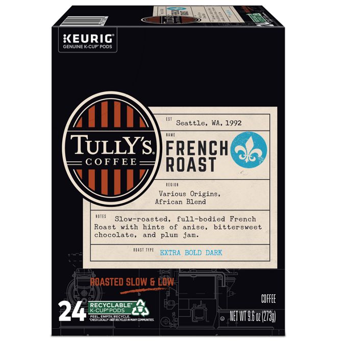 Tully's Coffee French Roast K-Cup Pods