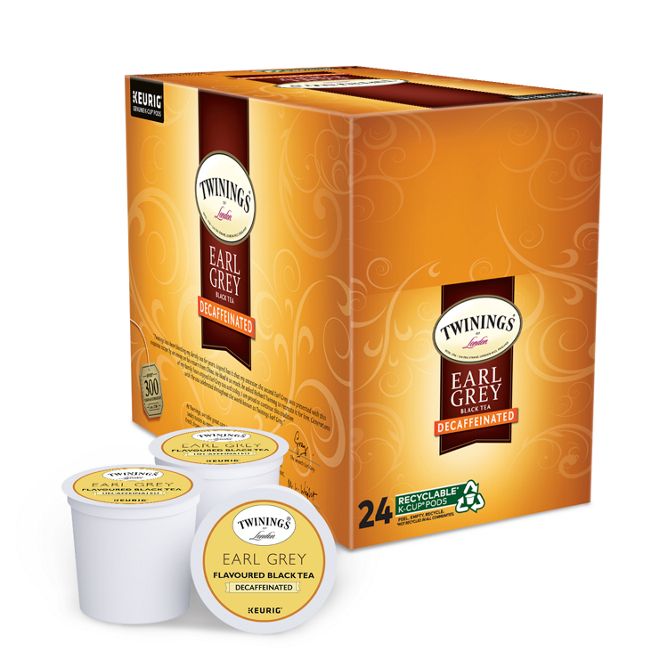Twining's of London Earl Grey Black Tea (Decaf) K-Cup Pods