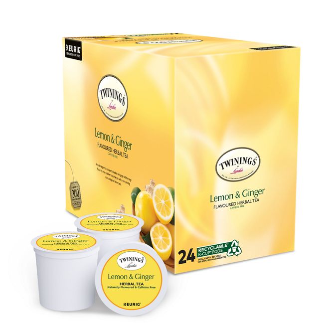 Twining's of London Lemon & Ginger Herbal Tea K-Cup Pods