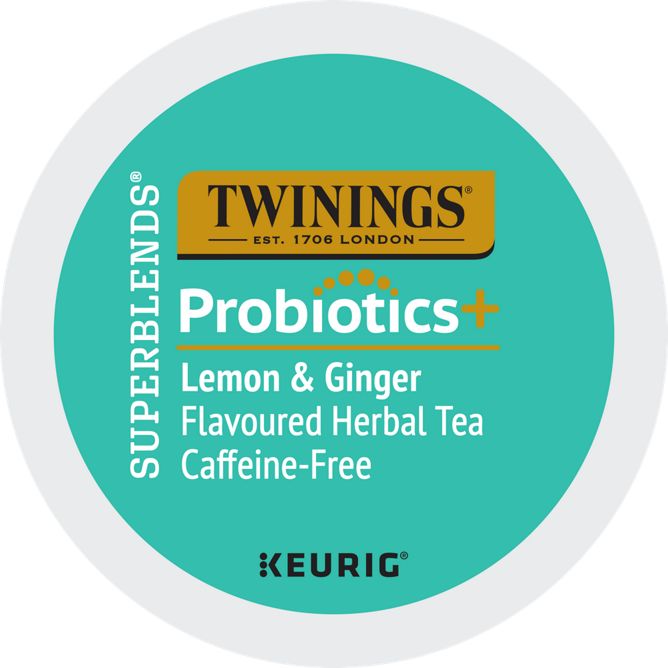 Twining's of London Lemon & Ginger Probiotic Tea K-Cup Pods