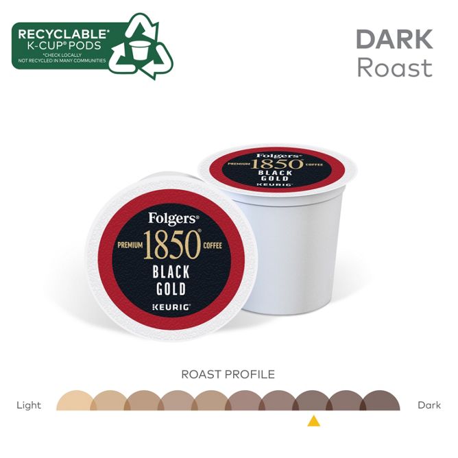 1850 Brand Coffee Black Gold K-Cup Pods