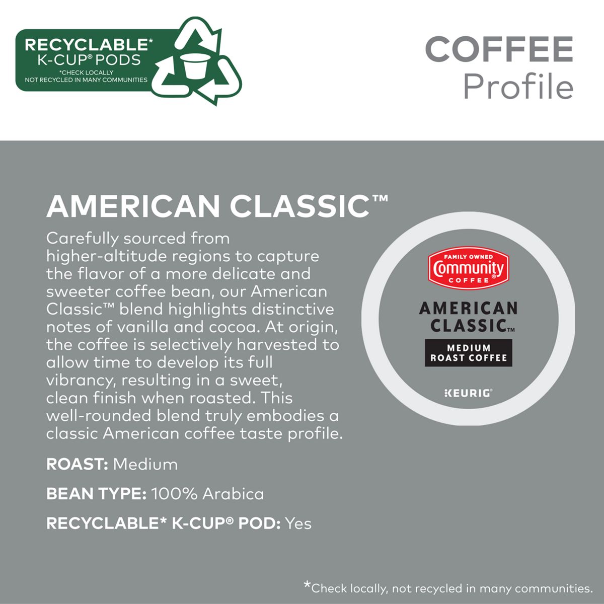 Community Coffee American Classic Coffee K-Cup Pods