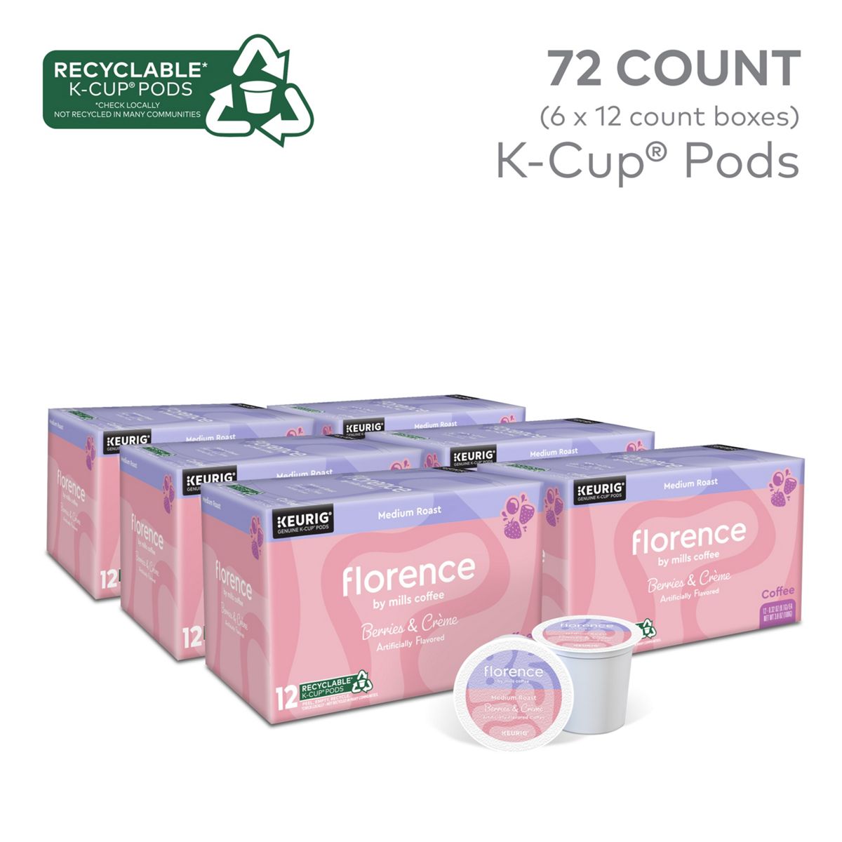 Florence by Mills Coffee Berries and Creme Coffee K-Cup Pods