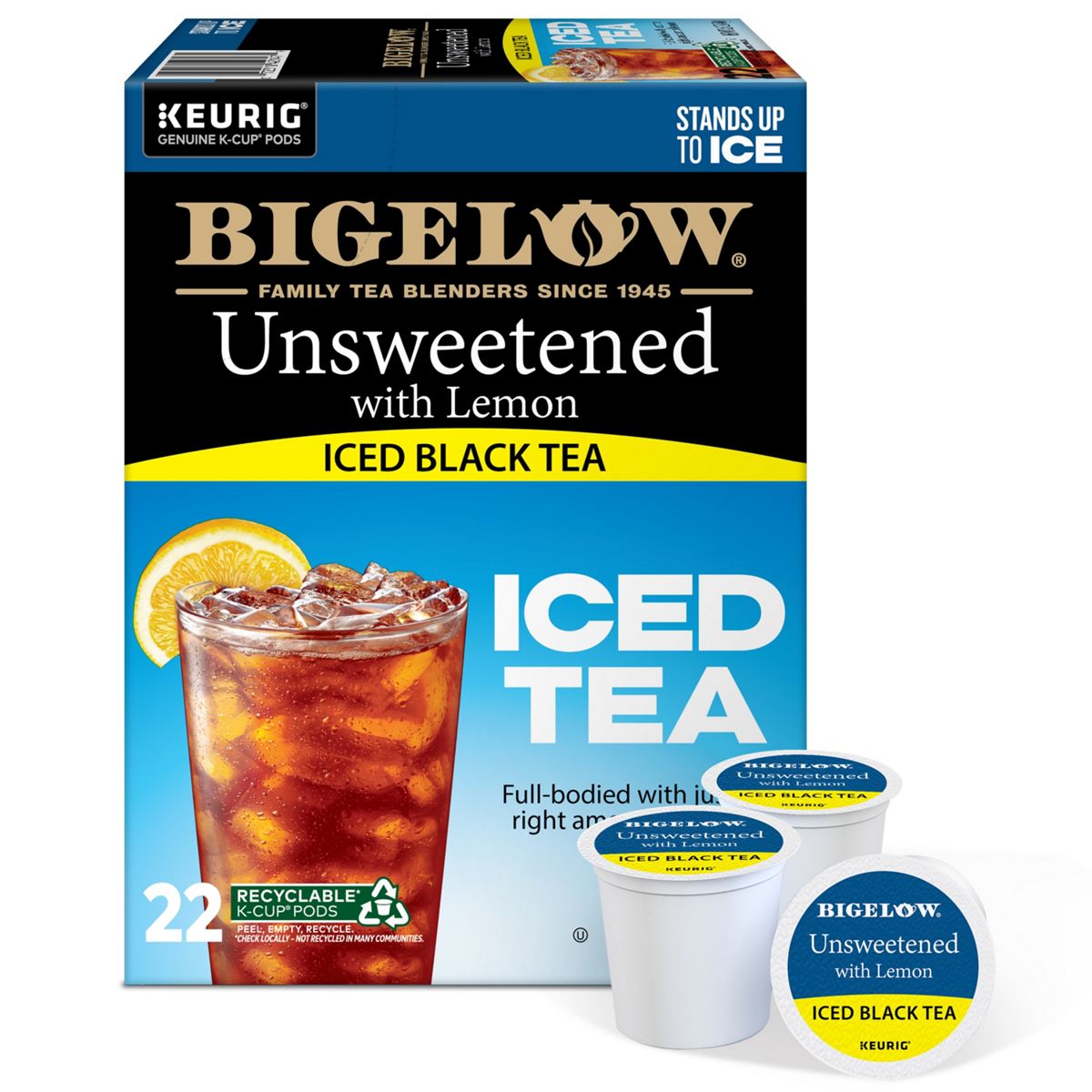 Bigelow Black Tea with Lemon Unsweetened Iced Tea K-Cup Pods