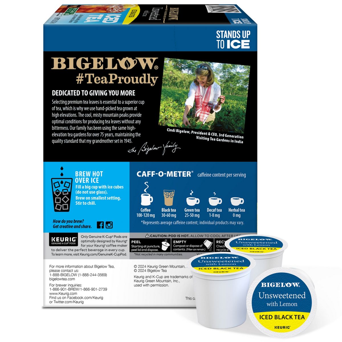 Bigelow Black Tea with Lemon Unsweetened Iced Tea K-Cup Pods