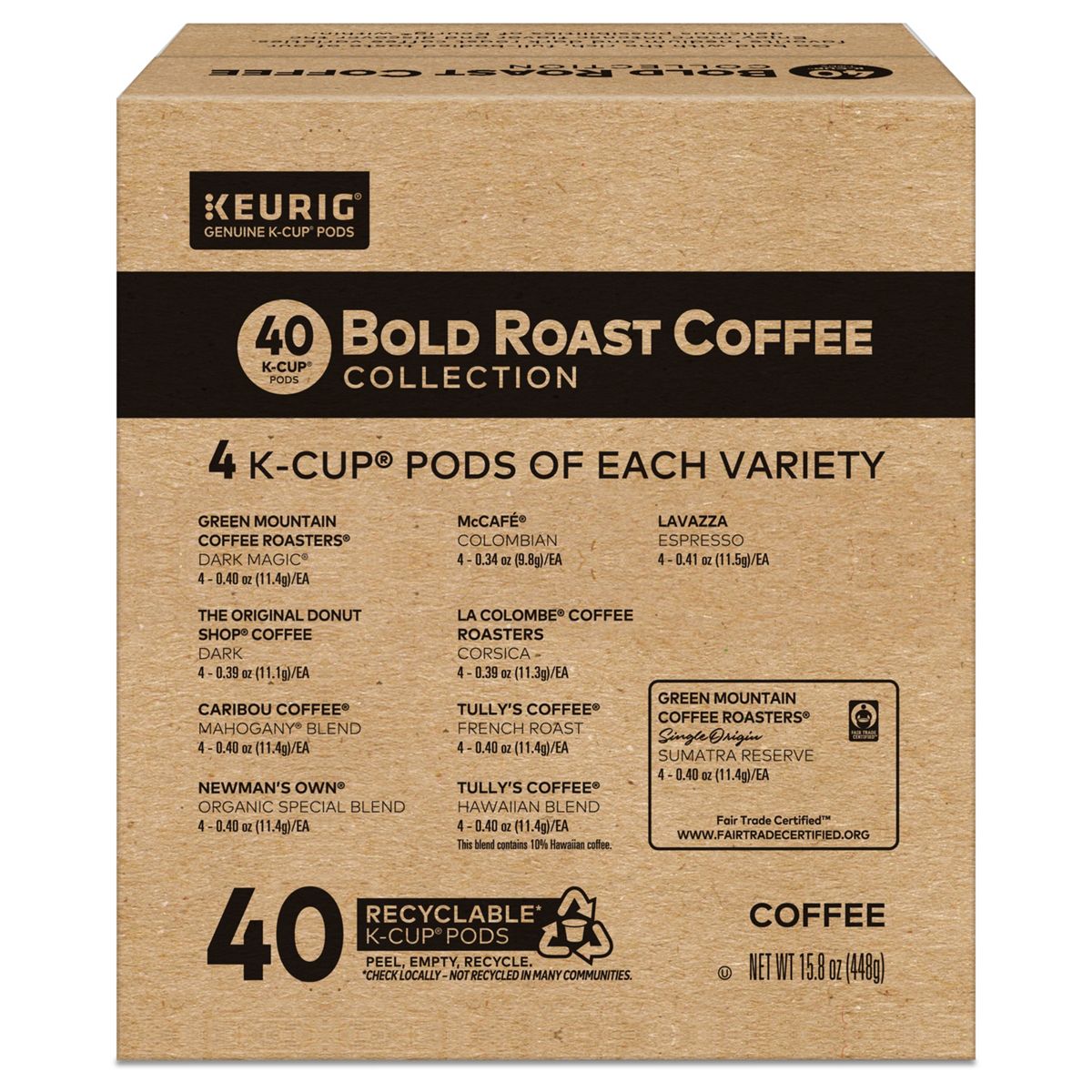 Keurig Bold Roast Coffee Collection Variety Pack K-Cup Pods