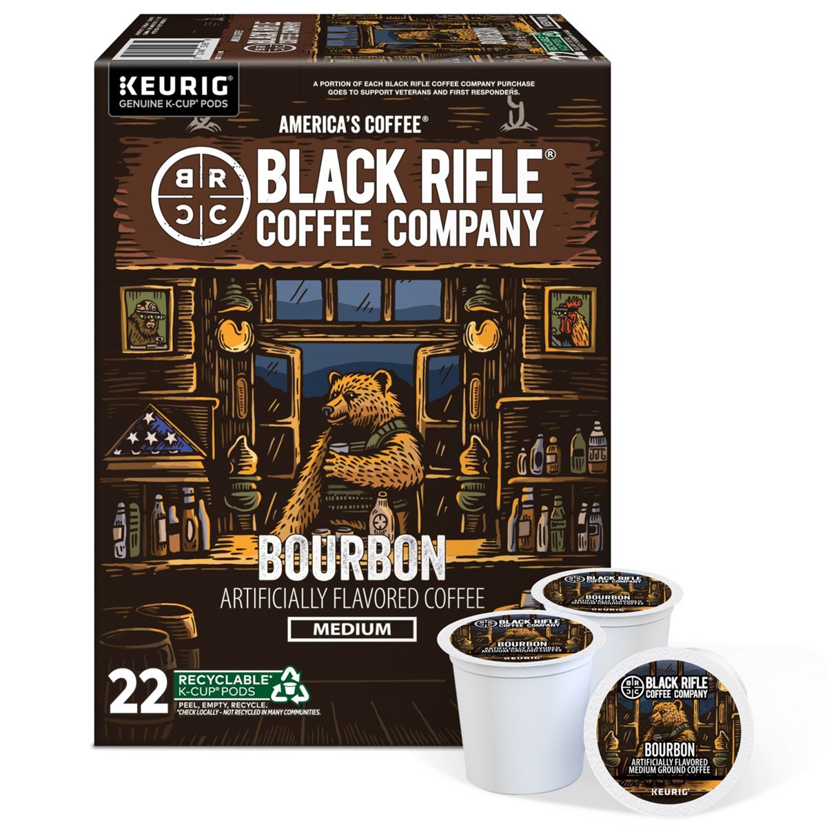 Black Rifle Coffee Company Bourbon Coffee K-Cup Pods