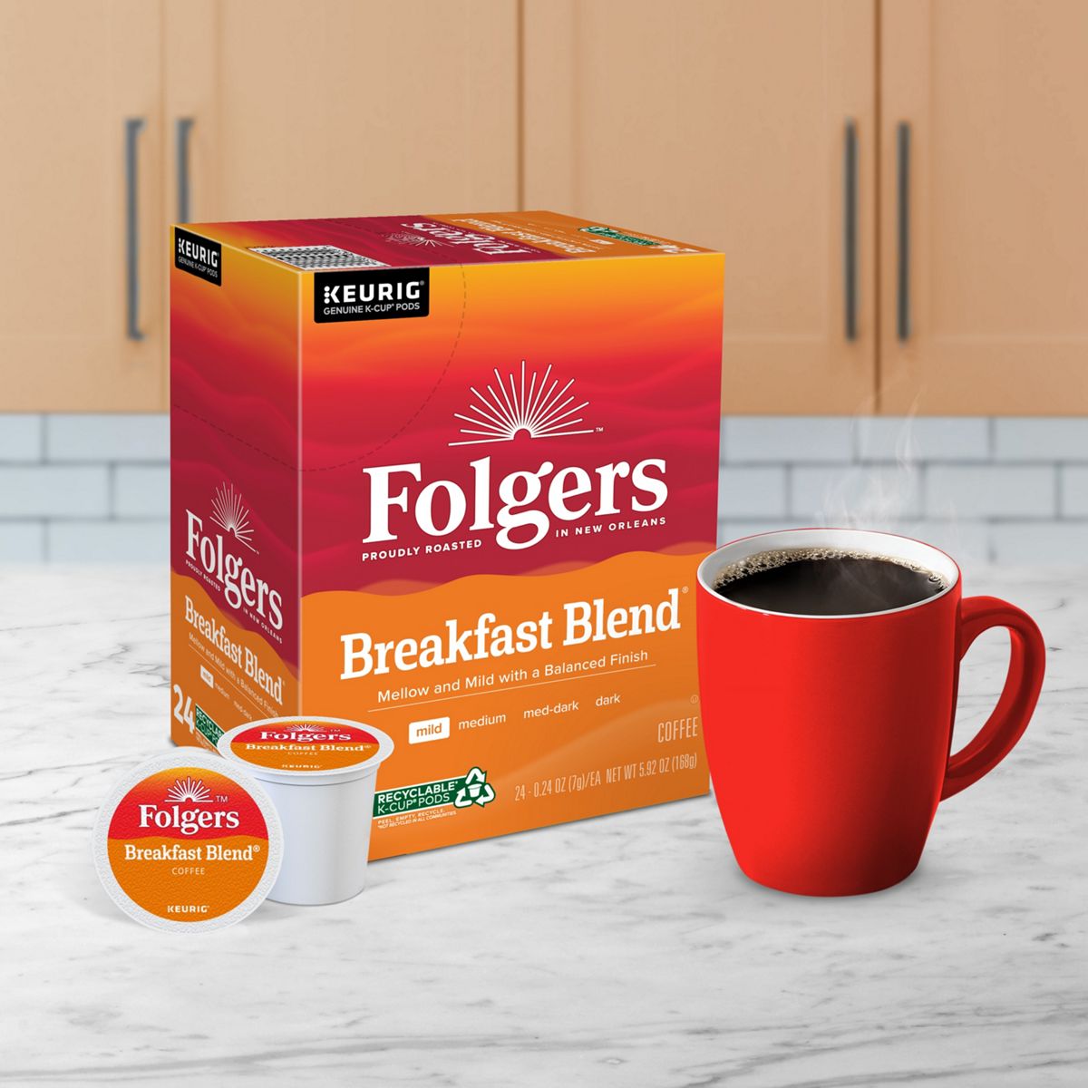 Folgers Breakfast Blend Coffee K-Cup Pods