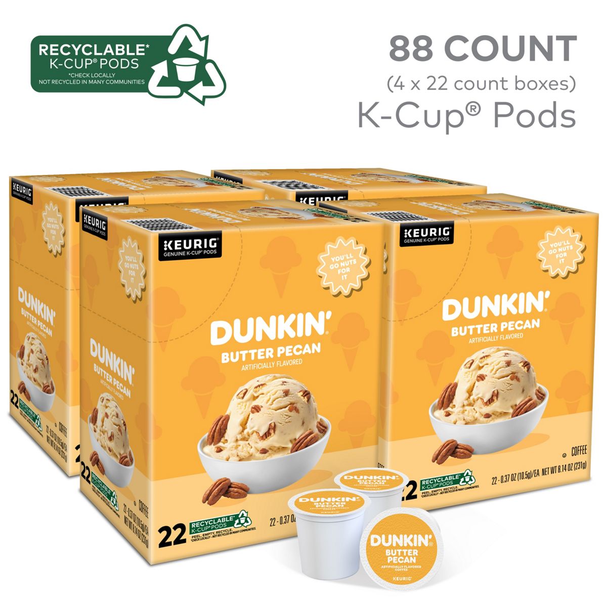 Dunkin' Butter Pecan Coffee K-Cup Pods