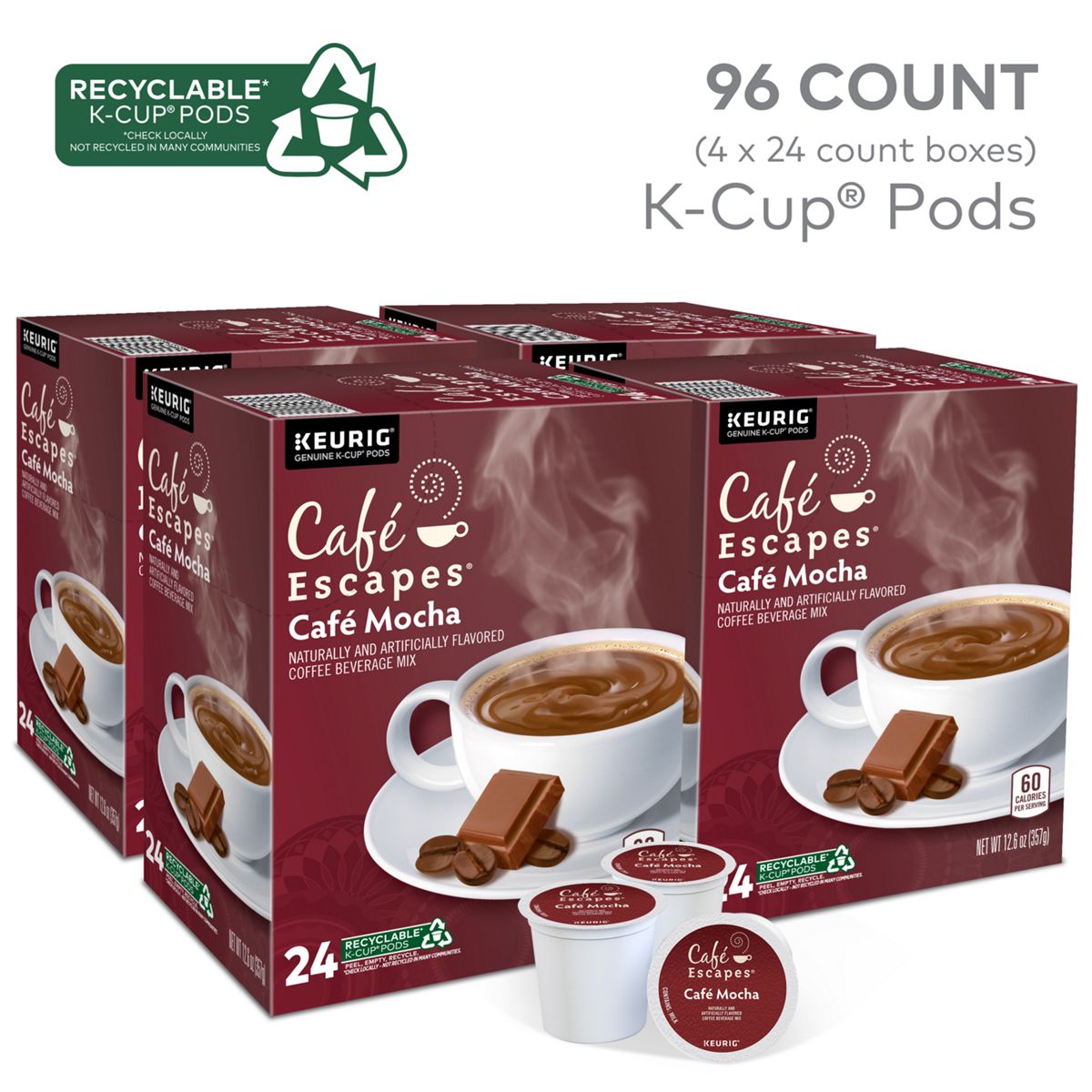 Cafe Escapes Cafe Mocha K-Cup Pods