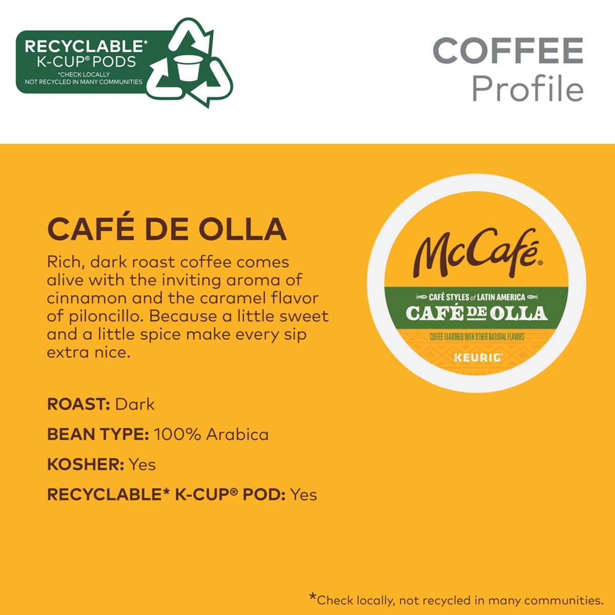 McCafe Cafe de Olla K-Cup Pods