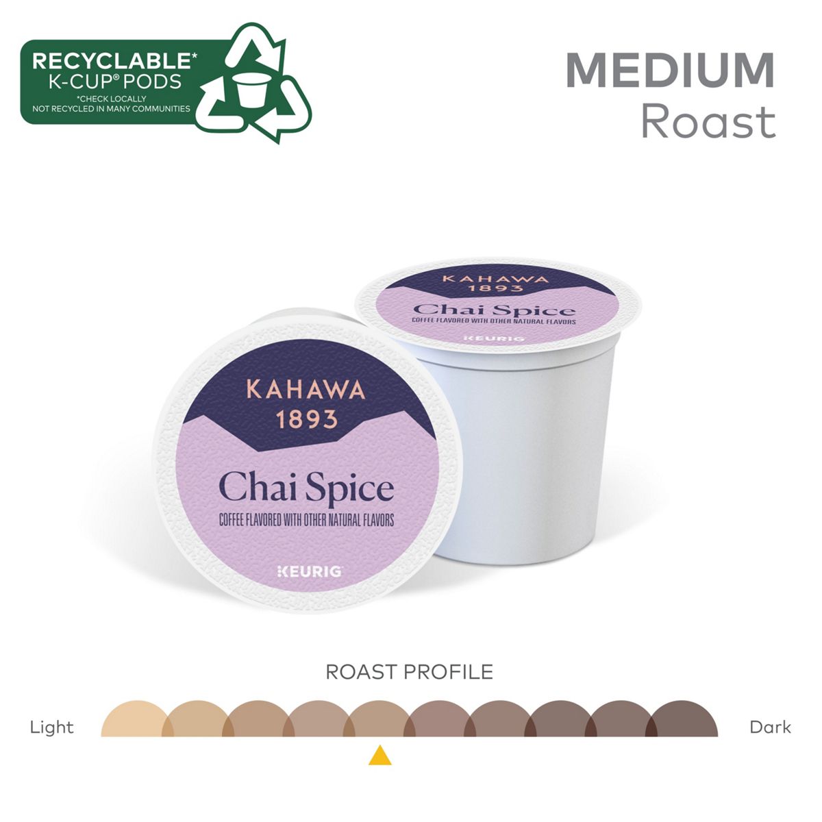Kahawa 1893 Chai Spice Coffee K-Cup Pods