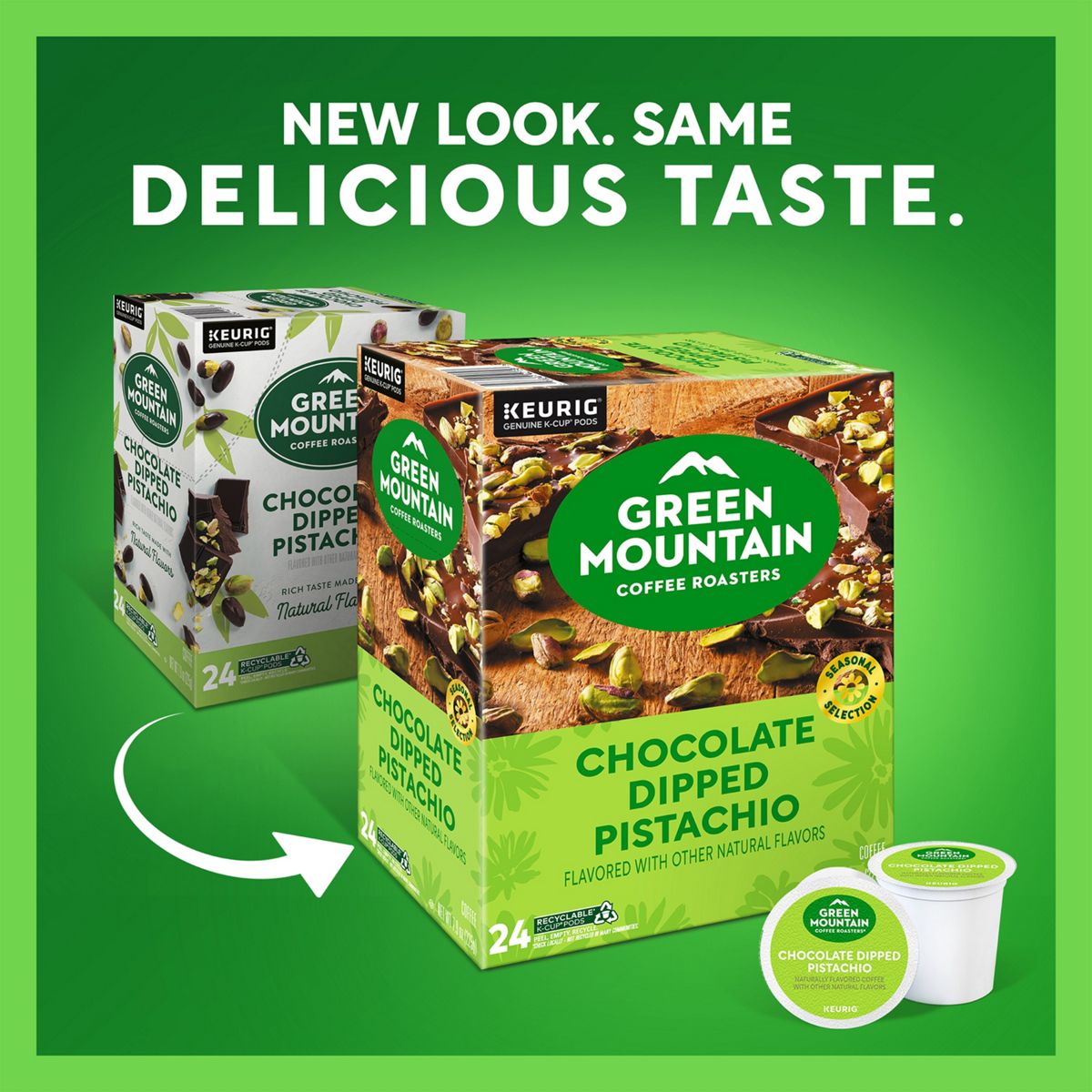Green Mountain Coffee Roasters Chocolate Dipped Pistachio Coffee K-Cup Pods