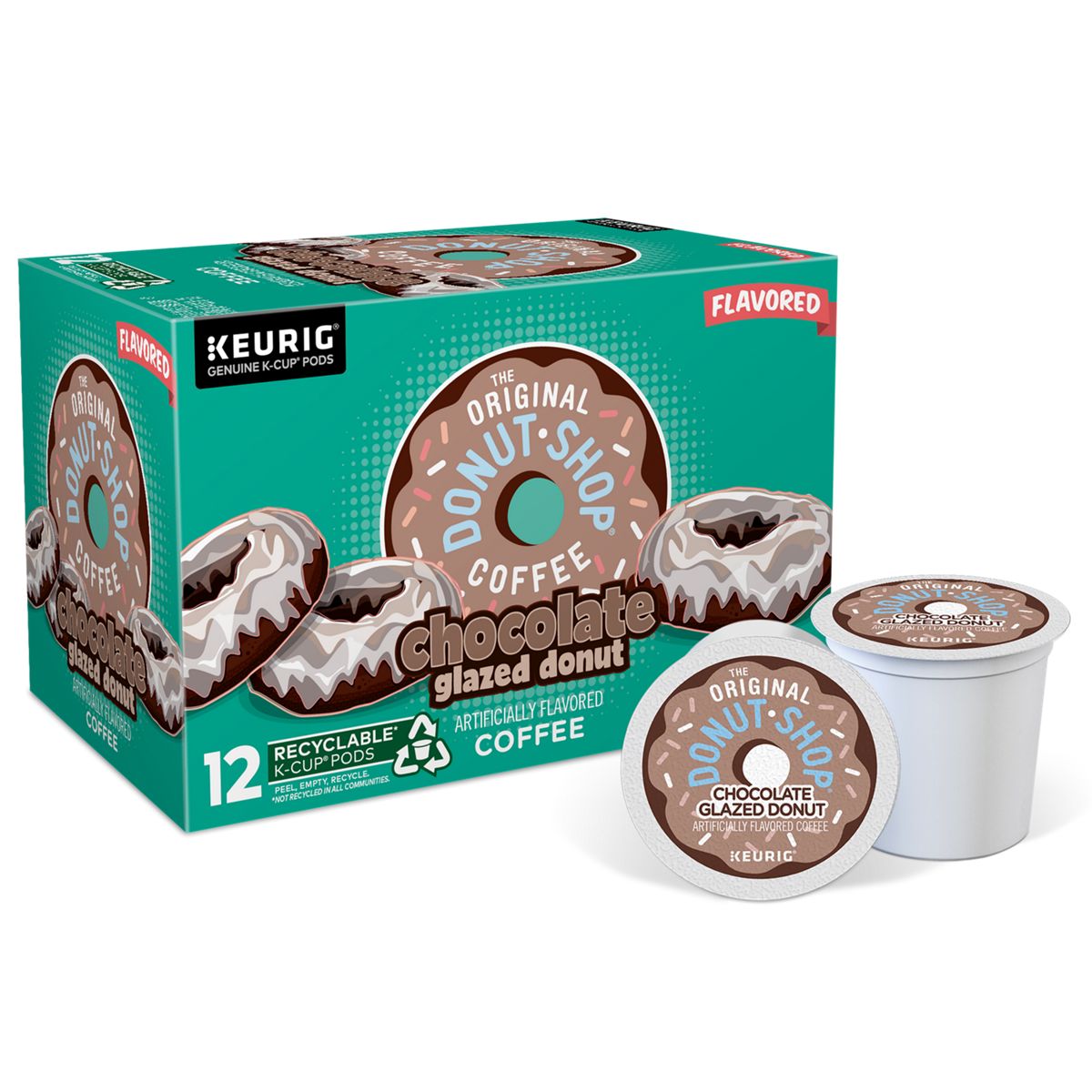 The Original Donut Shop Chocolate Glazed Donut Coffee K-Cup Pods