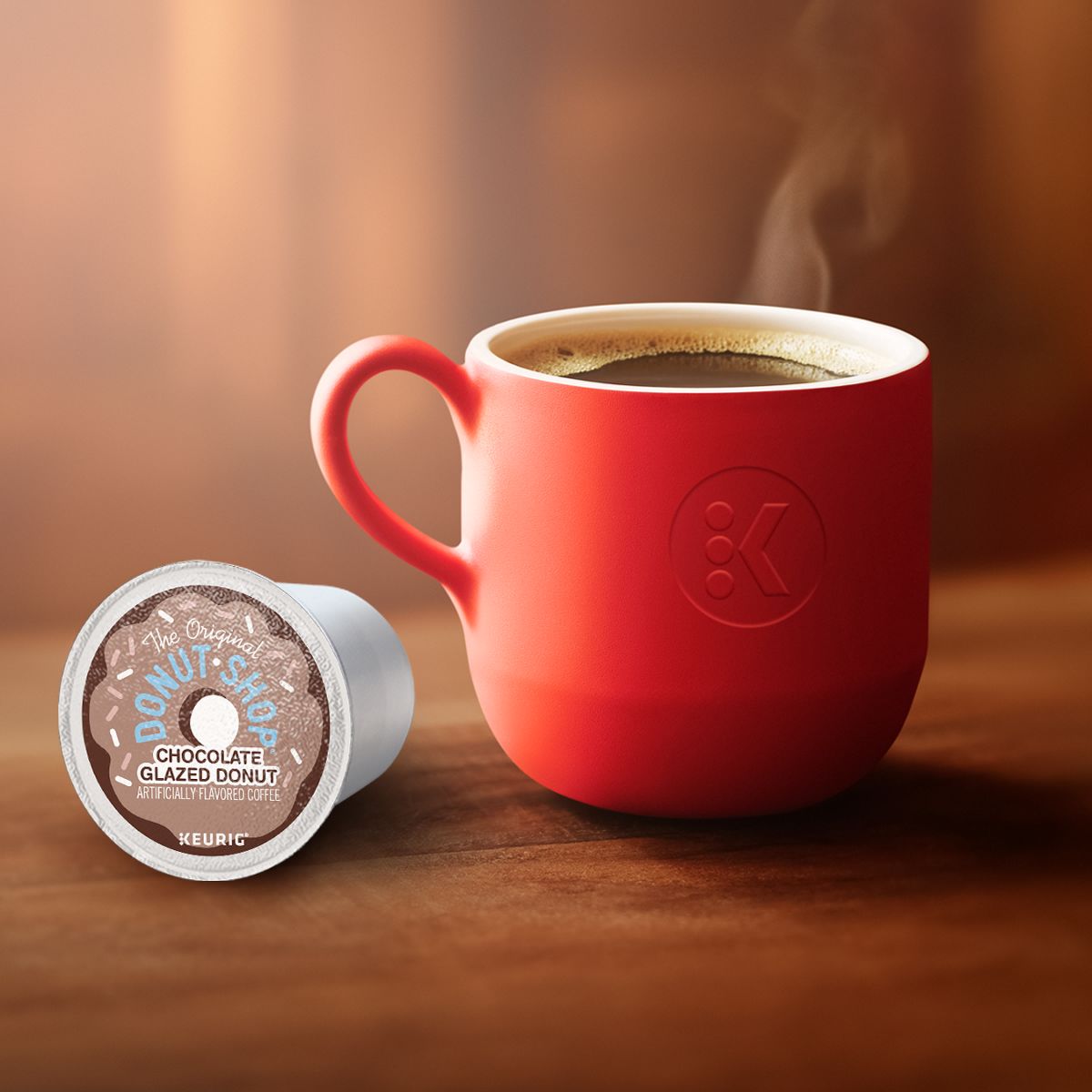 The Original Donut Shop Chocolate Glazed Donut Coffee K-Cup Pods
