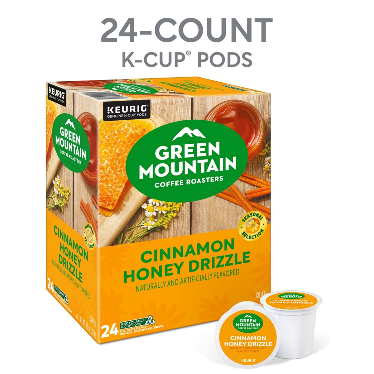 Green Mountain Coffee Roasters Cinnamon Honey Drizzle Coffee K-Cup Pods
