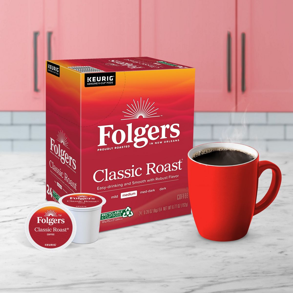 Folgers Classic Roast Coffee K-Cup Pods
