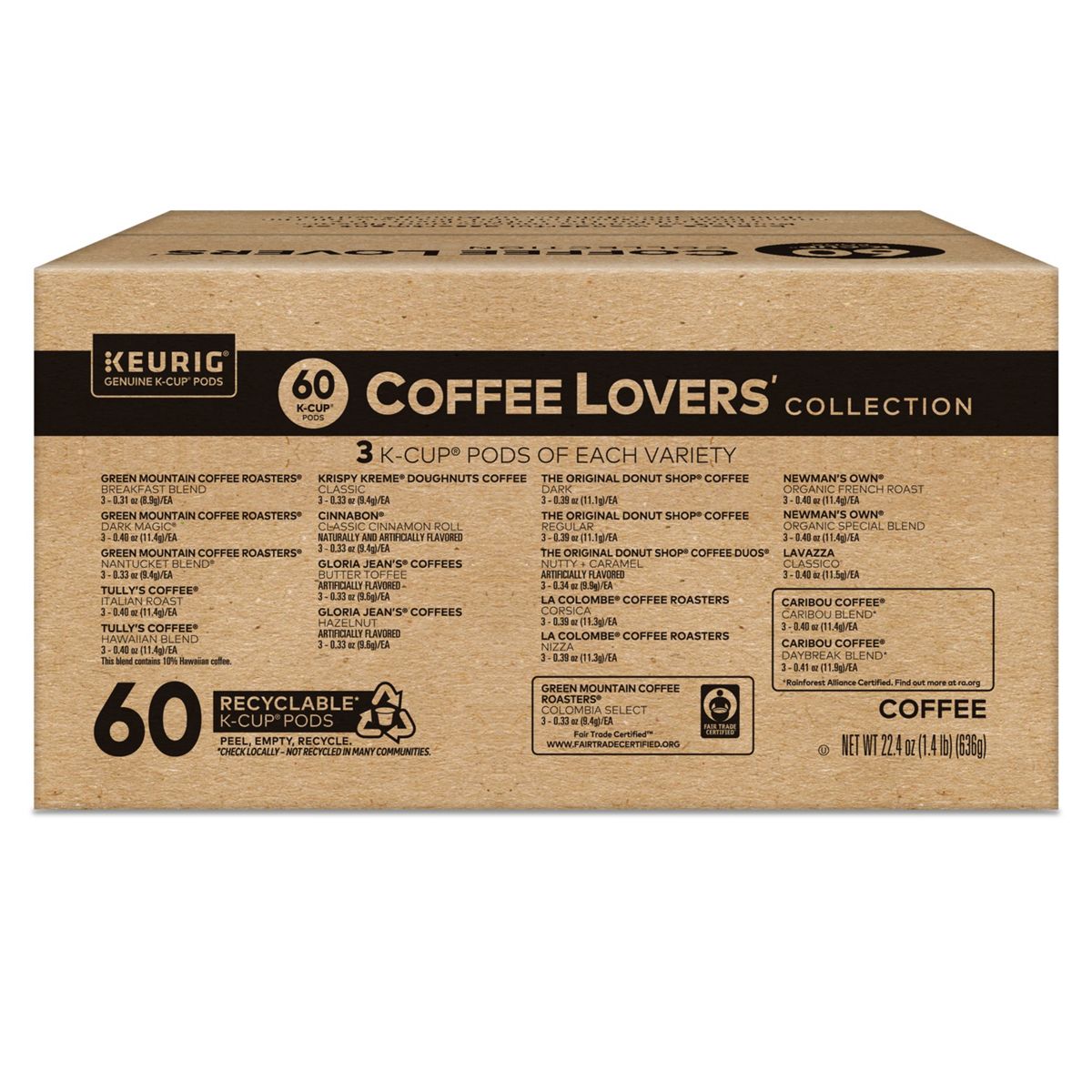 Keurig Keurig Coffee Lovers' Collection Variety Pack 60-Count K-Cup Pods