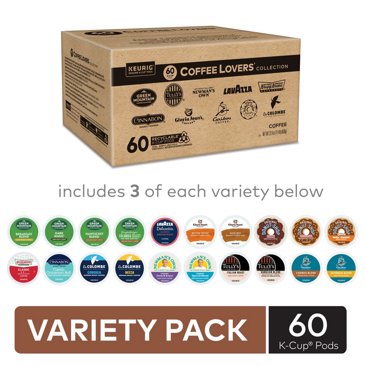 Keurig Keurig Coffee Lovers' Collection Variety Pack 60-Count K-Cup Pods
