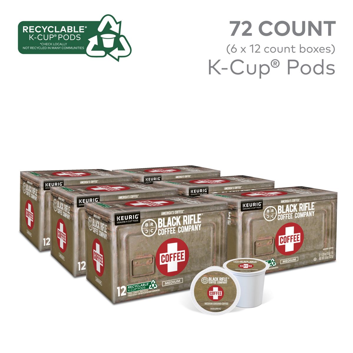 Black Rifle Coffee Company Coffee Saves Coffee K-Cup Pods