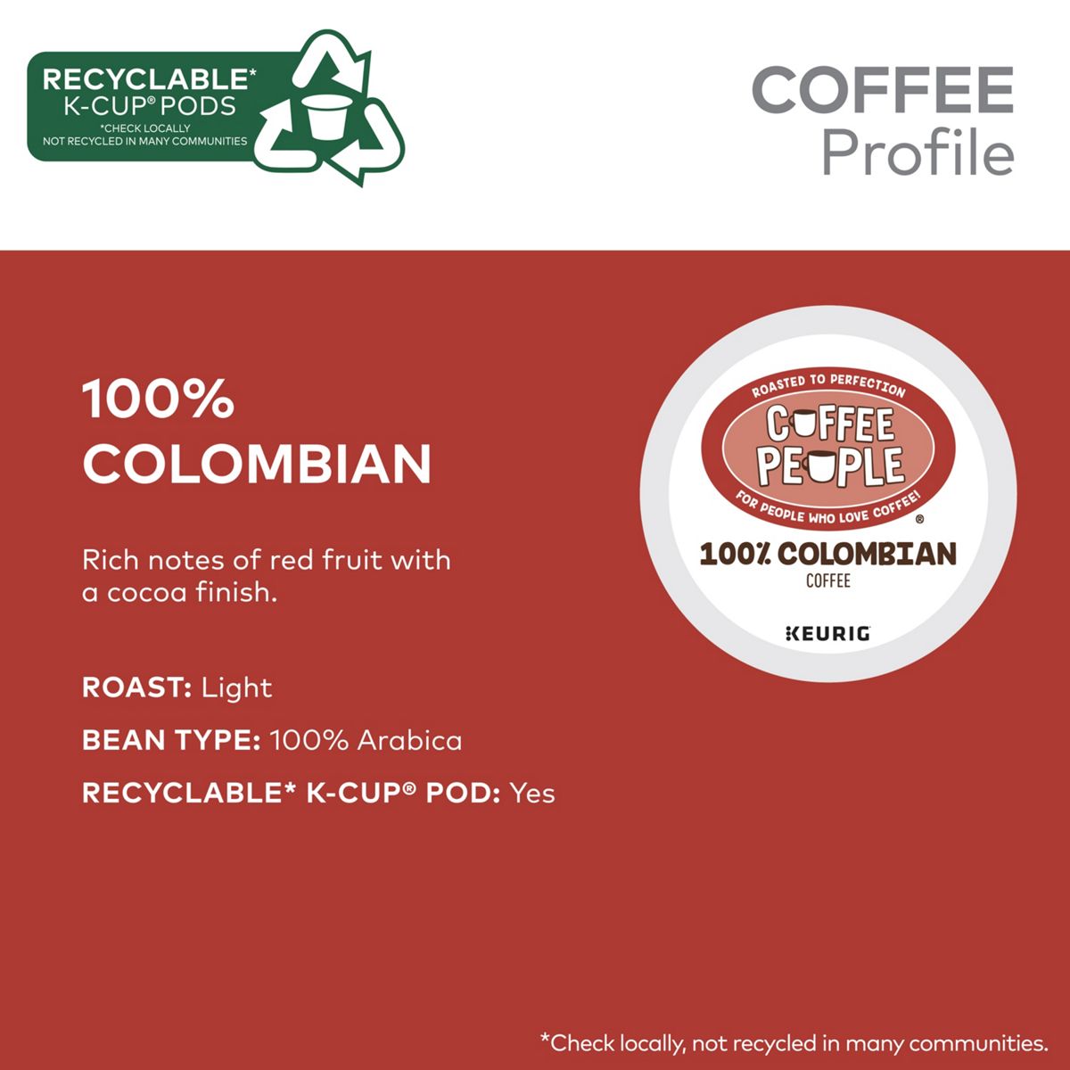 Coffee People Colombian Coffee K-Cup Pods