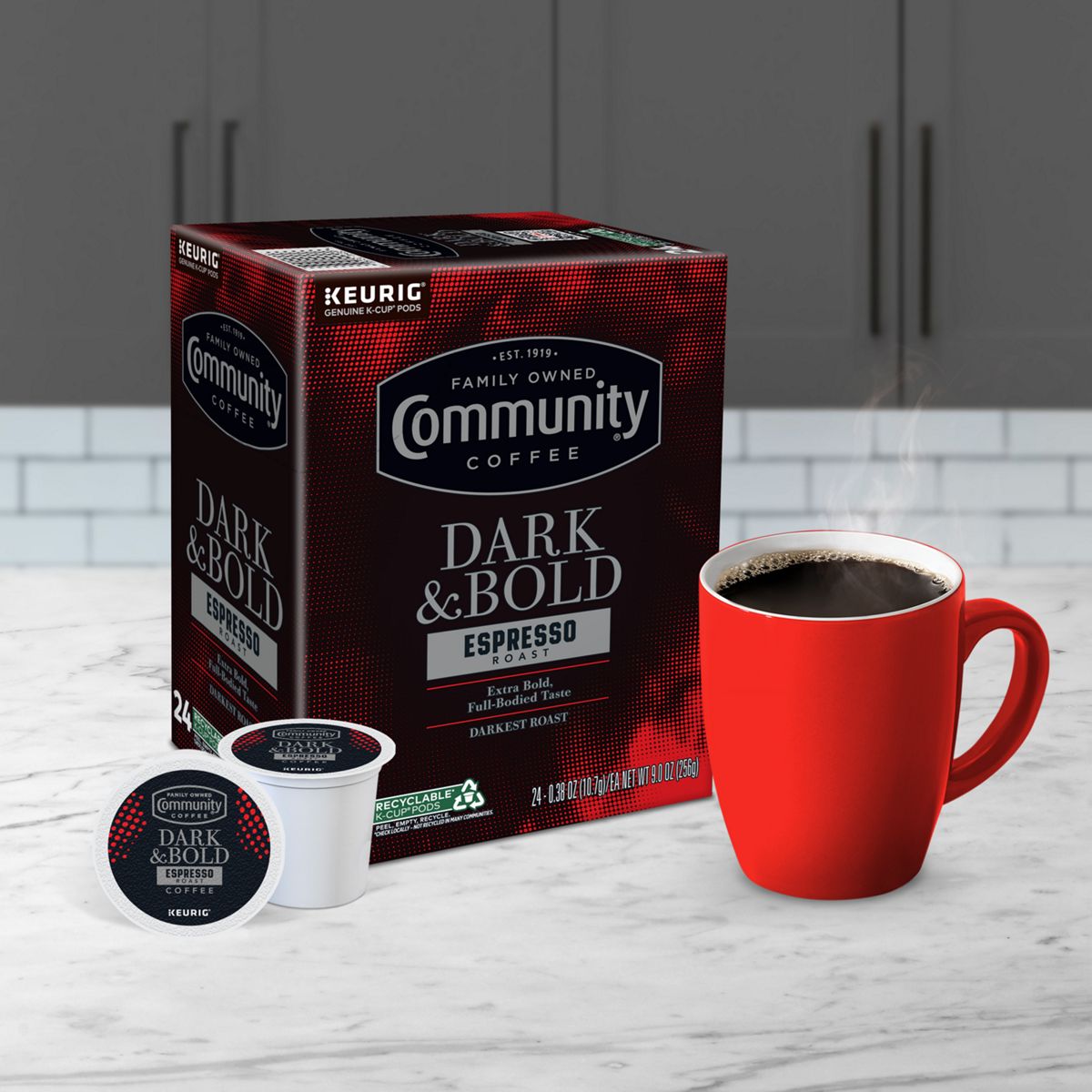 Community Coffee Dark & Bold Espresso K-Cup Pods