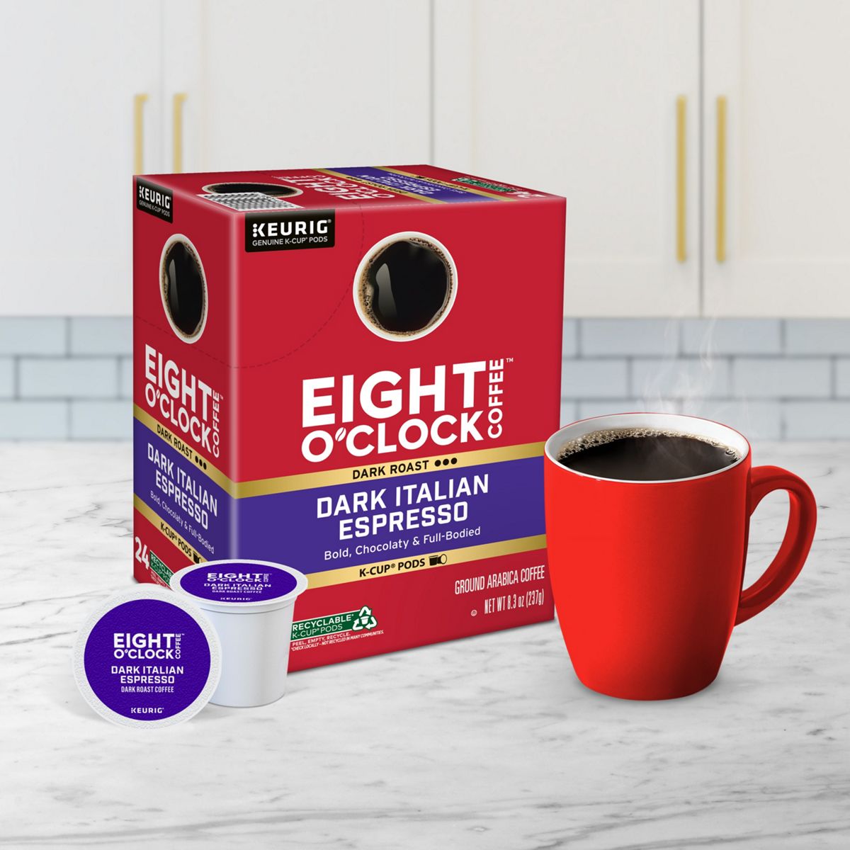 Eight O'Clock Dark Italian Espresso Coffee K-Cup Pods