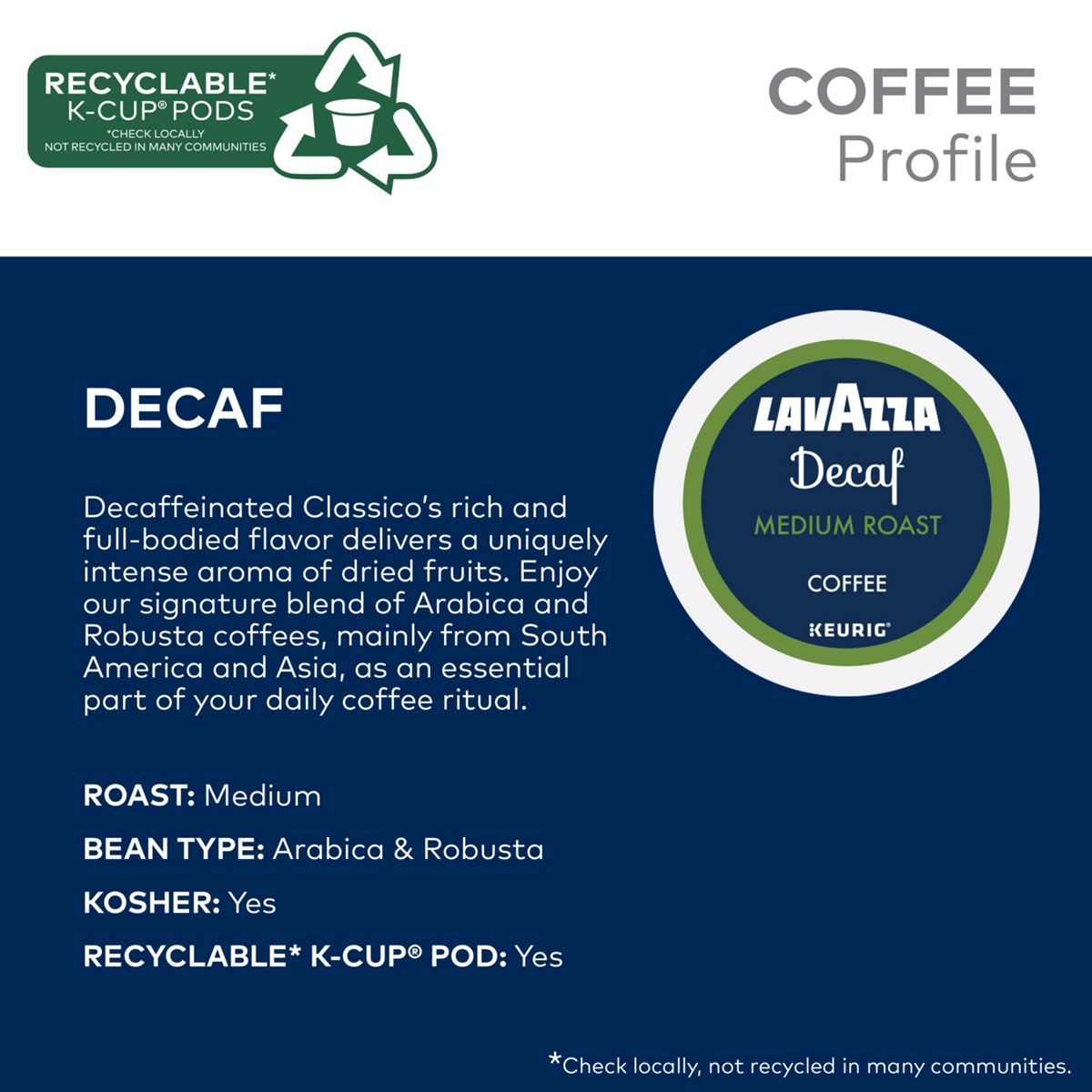 Lavazza Decaf K-Cup Pods