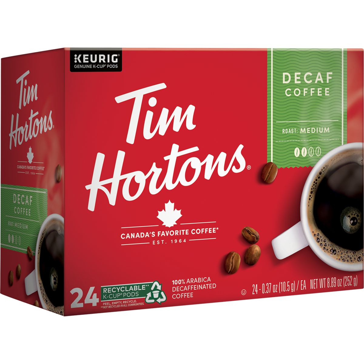 Tim Hortons Decaf Coffee K-Cup Pods
