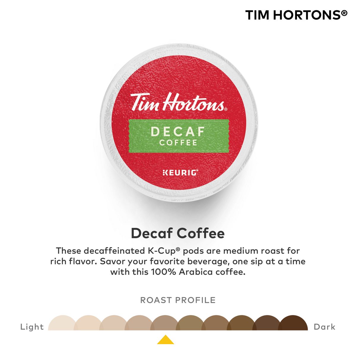 Tim Hortons Decaf Coffee K-Cup Pods