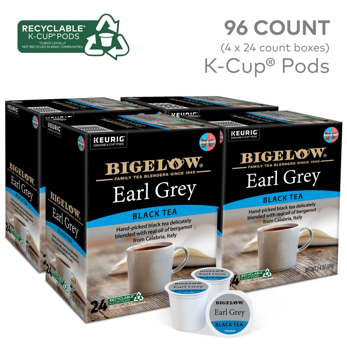 Bigelow Earl Grey Tea K-Cup Pods