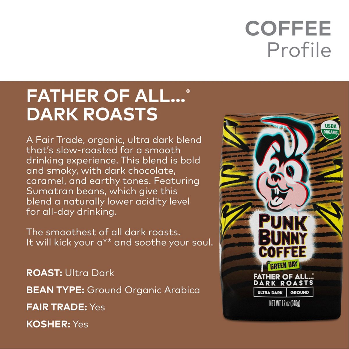 Punk Bunny Coffee Father of All Dark Roasts Coffee