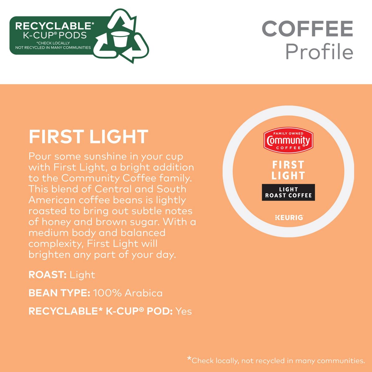 Community Coffee Community Coffee First Light K-Cup Pods