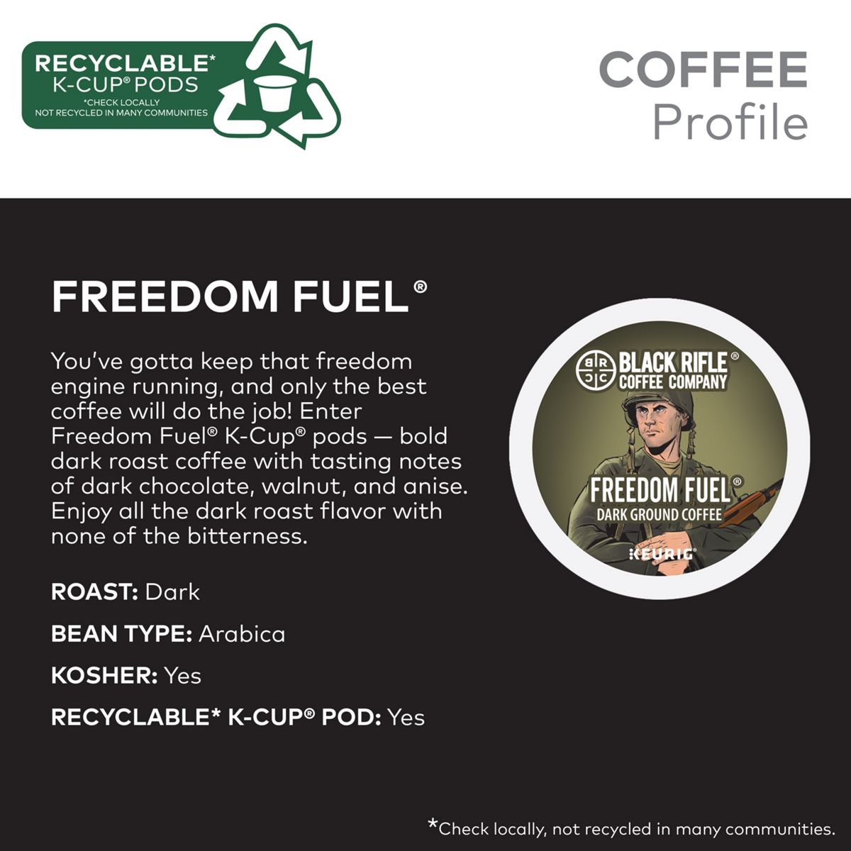 Black Rifle Coffee Company Freedom Fuel Coffee K-Cup Pods