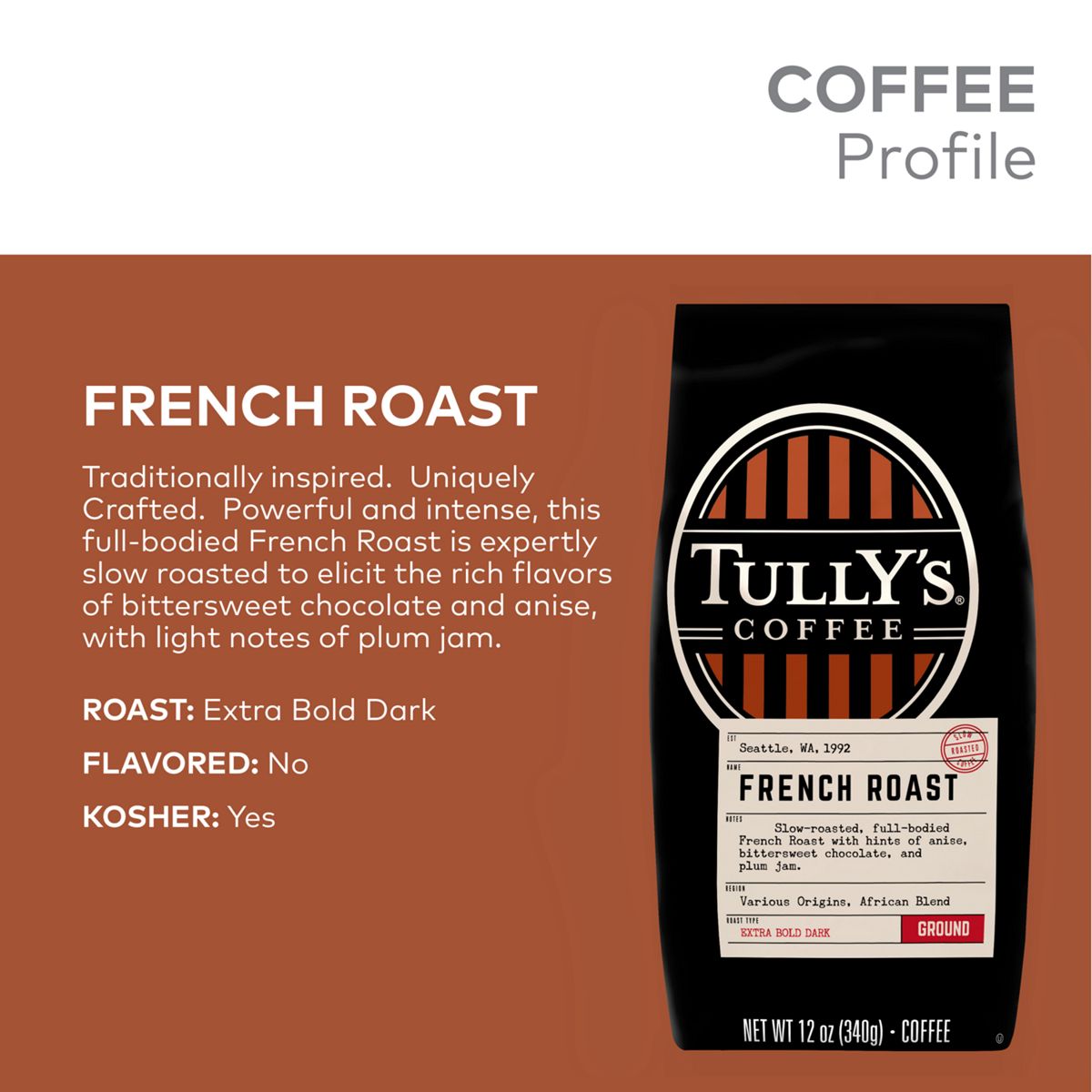 Tully's French Roast Extra Bold Coffee