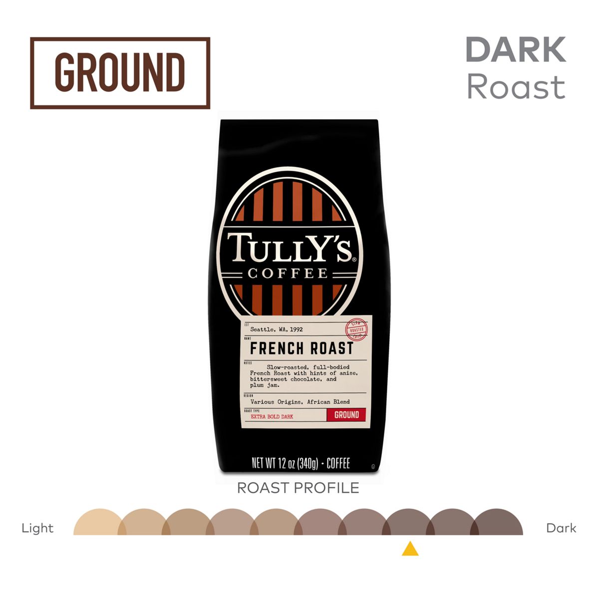 Tully's French Roast Extra Bold Coffee