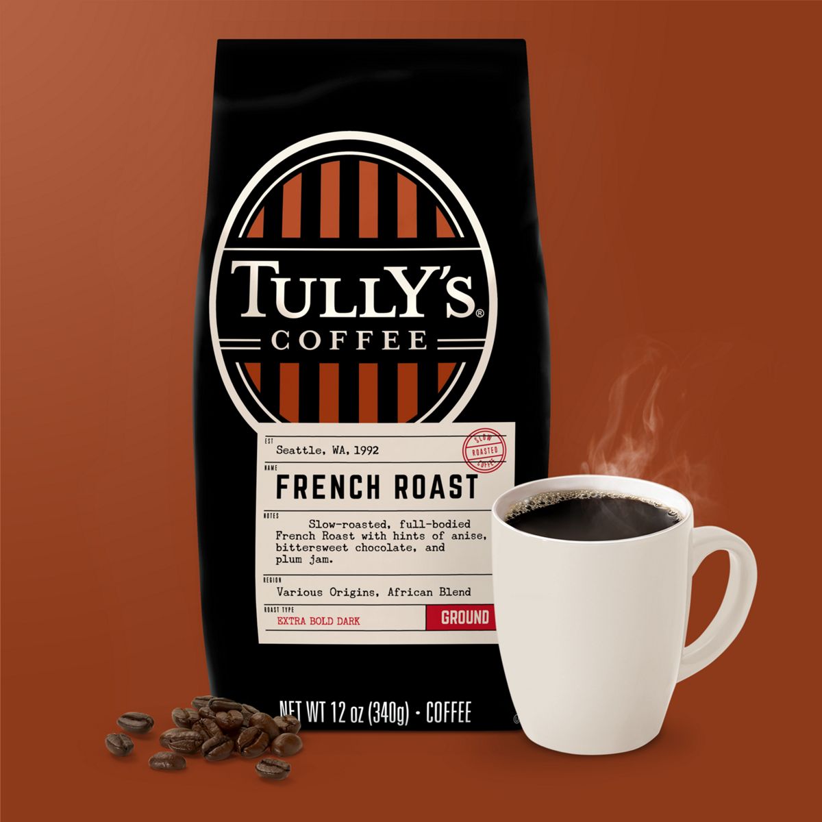 Tully's French Roast Extra Bold Coffee