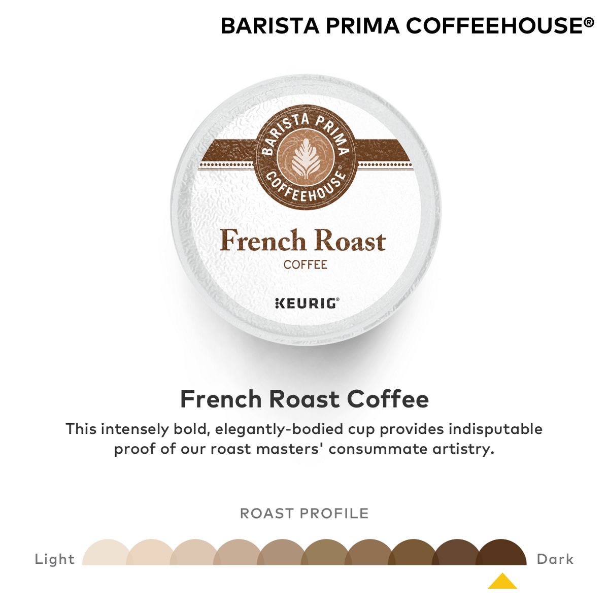 Barista Prima Coffeehouse French Roast Coffee K-Cup Pods
