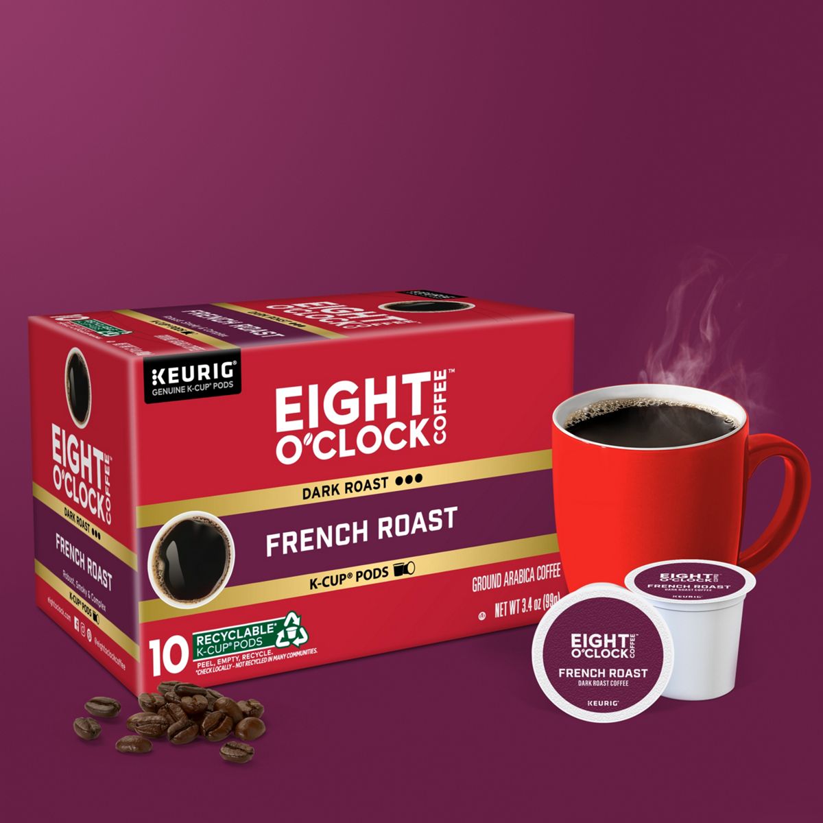 Eight O'Clock French Roast Coffee K-Cup Pods