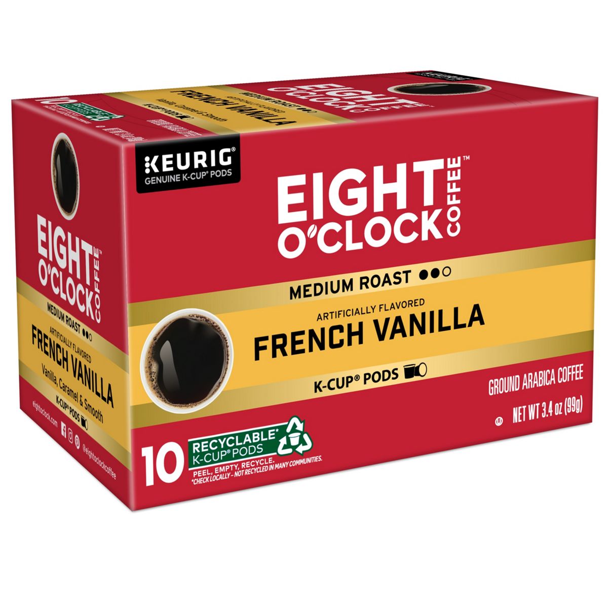 Eight O'Clock French Vanilla Coffee K-Cup Pods